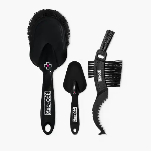 [227010] 3 CEPILLOS MUC-OFF GANCHO CASSETTE+EN PROFUNDIDAD+SUAVE (3xPREMIUM BRUSH KIT)