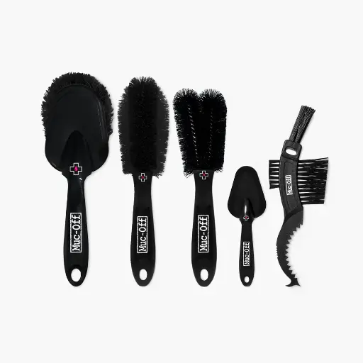 [227011] 5 CEPILLOS MUC-OFF GANCHO CASSETTE+PROFUNDIDAD+ SUAVE+DOBLE CABEZAL+COMP/RUEDA (5xPREMIUM BRUSH KIT)